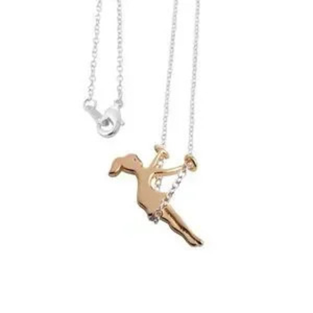 Sterling Swinging Girl Necklace